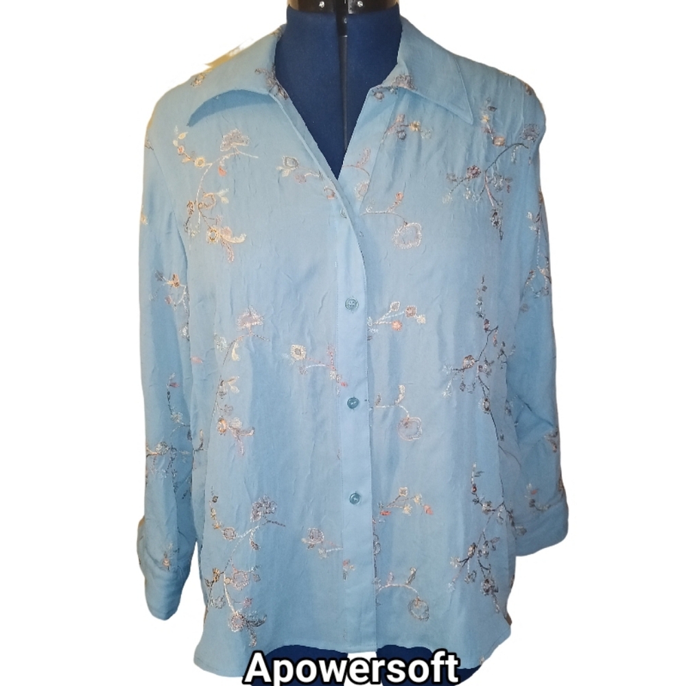Sheer Embroidered Blouse